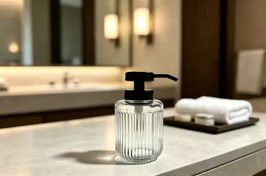 Why Luxury Hotels Prefer Ribbed Glass Dispenser Bottles?